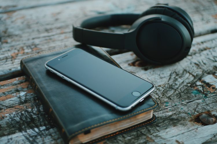 Bible, Phone, and Headphones